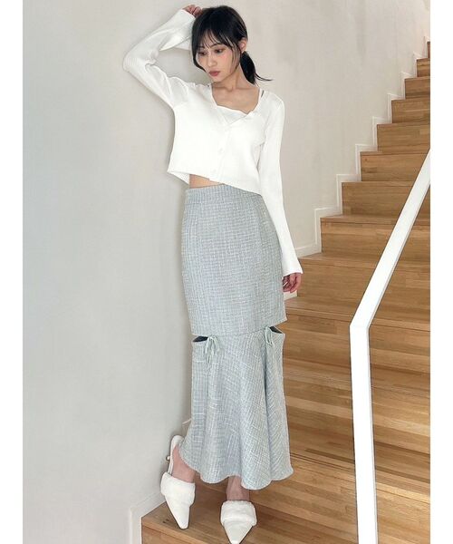 RESEXXY（リゼクシー）の「フレアスリーブレイヤードニット（ニット/セーター・レディース・ホワイト/ピンク/ブラック・FREE）」の19枚目の写真