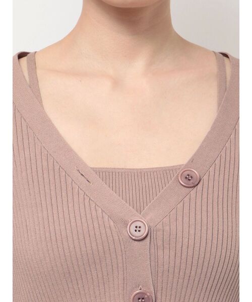 RESEXXY（リゼクシー）の「フレアスリーブレイヤードニット（ニット/セーター・レディース・ホワイト/ピンク/ブラック・FREE）」の8枚目の写真