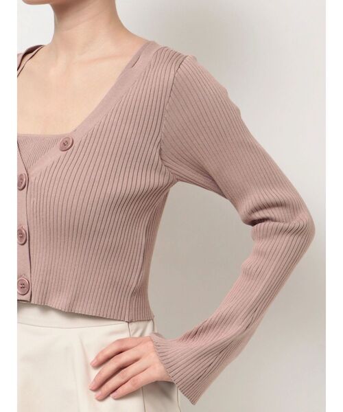 RESEXXY（リゼクシー）の「フレアスリーブレイヤードニット（ニット/セーター・レディース・ホワイト/ピンク/ブラック・FREE）」の7枚目の写真