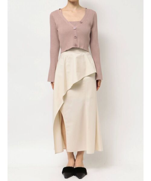 RESEXXY（リゼクシー）の「フレアスリーブレイヤードニット（ニット/セーター・レディース・ホワイト/ピンク/ブラック・FREE）」の4枚目の写真