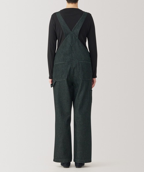 無印良品(ムジルシリョウヒン)の「婦人 木の実から作ったカポック混 デニムオーバーオール 黒(サロペット/オーバーオール・レディース・ブラック・XL/L/M/S)」の4枚目の写真