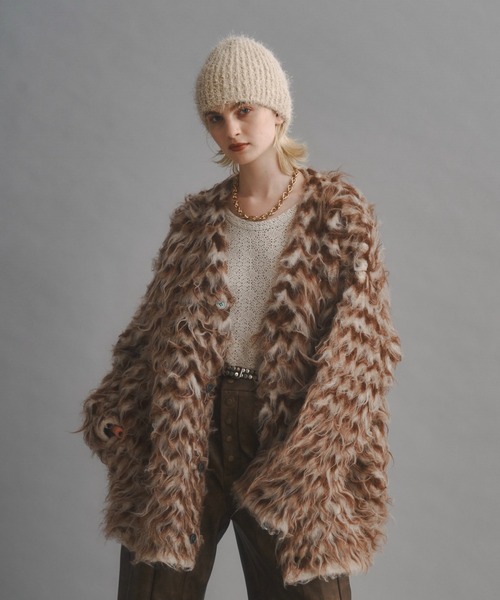 トップス seyto Herringbone shaggy knit cardigan 2 seyto（セイト）の「Herringbone shaggy knit cardigan / ヘリンボーン