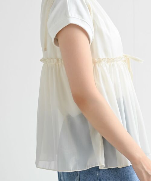 rps（アールピーエス）の「光沢シアーリボンベスト（ベスト・レディース・ブラック/アイボリー/チャコールグレー・フリー）」の11枚目の写真