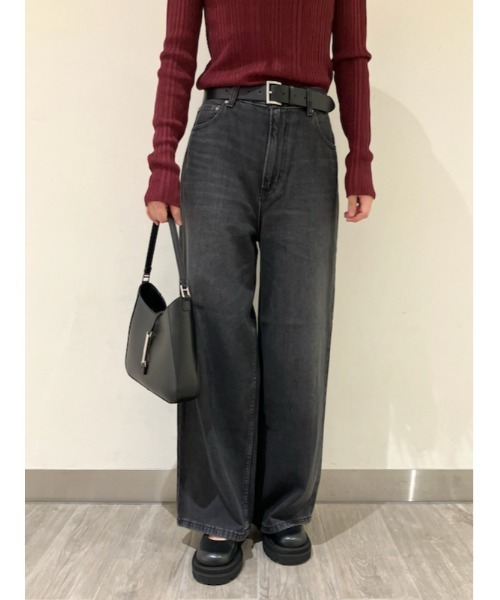 新品　ミラオーウェン　ルーズフィットバギーデニムパンツ ミラ オーウェン Mila Owen 【WEB限定00サイズ】ルーズフィット