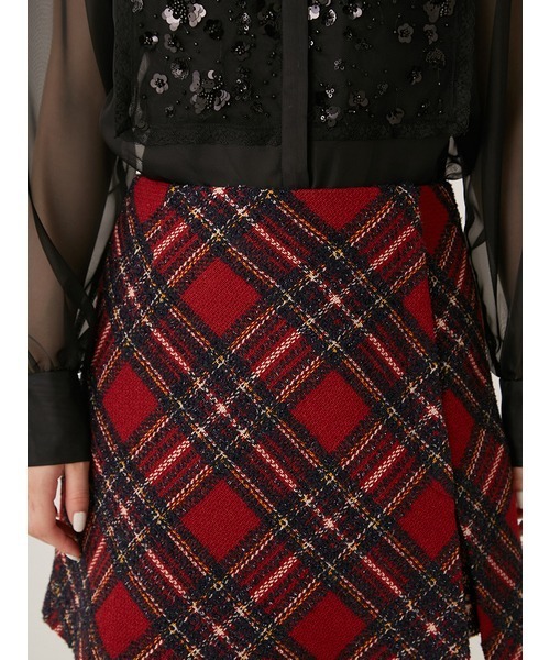 LILY BROWN（リリーブラウン）の「ロービングチェックスカショーパン（その他パンツ・レディース・ホワイト/ネイビー/レッド・1/0）」の11枚目の写真