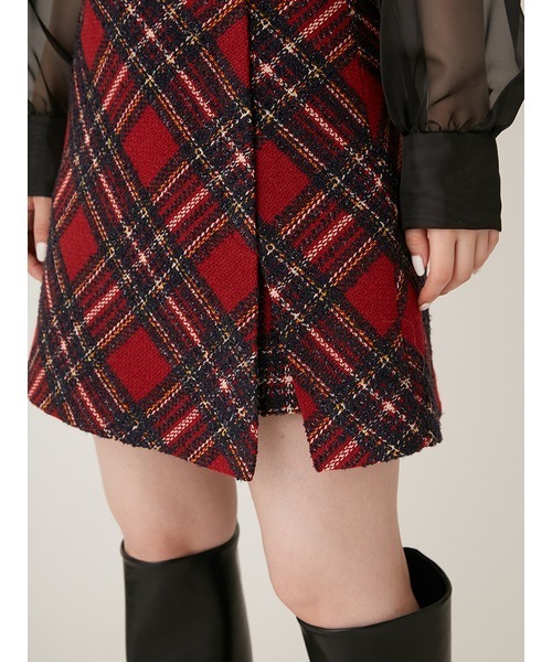 LILY BROWN（リリーブラウン）の「ロービングチェックスカショーパン（その他パンツ・レディース・ホワイト/ネイビー/レッド・1/0）」の12枚目の写真