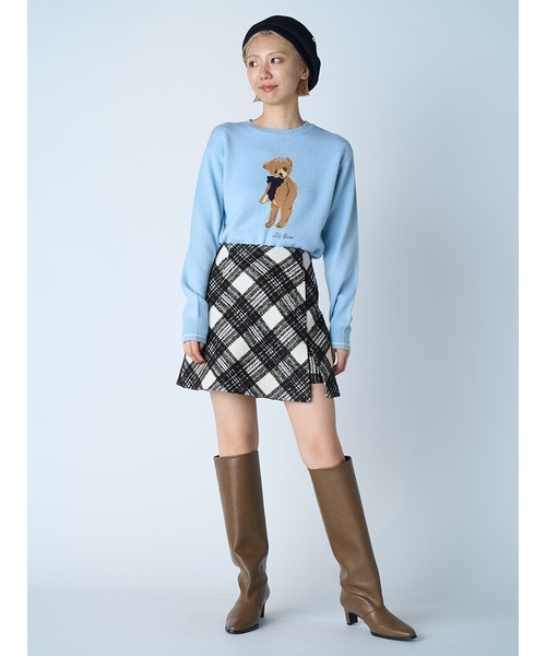 LILY BROWN（リリーブラウン）の「ロービングチェックスカショーパン（その他パンツ・レディース・ホワイト/ネイビー/レッド・1/0）」の14枚目の写真