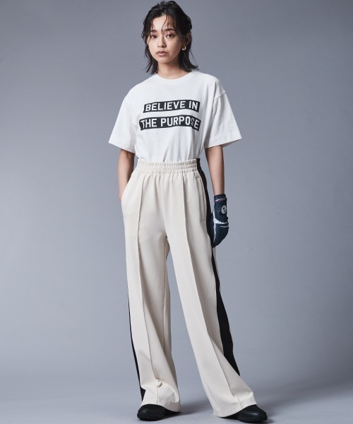 CHIC STYLE(シックスタイル)の「サイドライントラックパンツ <大きいサイズ有>シックスタイルゴルフ (その他パンツ・レディース・ブラック/アイボリー・5L/4L/3L/LL/L/M)」の18枚目の写真
