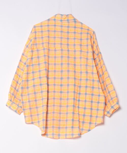 Q(キュー)の「カラフルチェックシャツ(シャツ/ブラウス・レディース・イエロー系その他/オレンジ系その他・MEDIUM)」の12枚目の写真