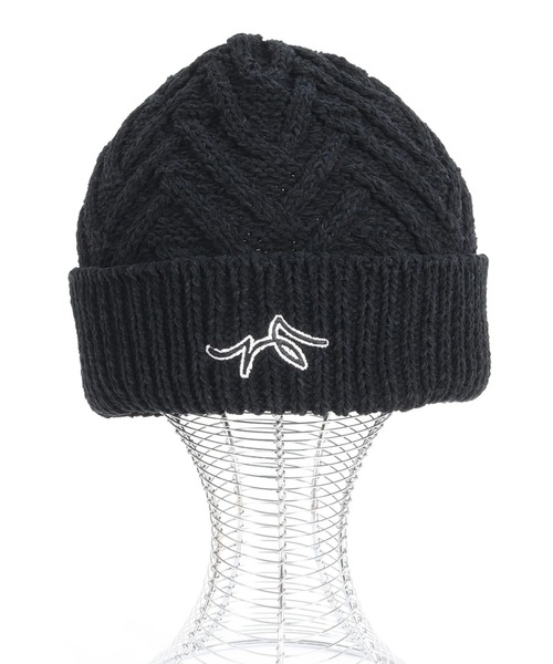 CALL&RESPONSE（コールアンドレスポンス）の「mko12156-ヘリンボーン-ニットキャップ-サイセンタク（ニットキャップ/ビーニー・メンズ・ブラック/ベージュ・FREE）」の15枚目の写真