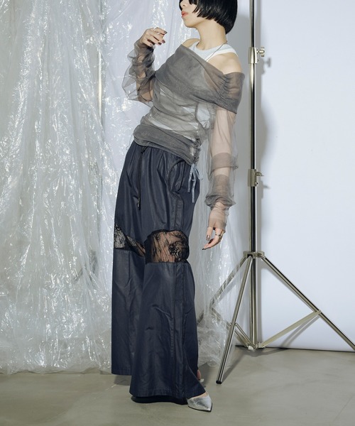 Ezick（エジック）の「Lady mood レース切替トラックパンツ（その他パンツ・レディース・チャコールグレー/ネイビー・FREE）」の19枚目の写真