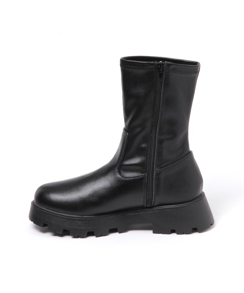 LAKOLE（ラコレ）の「ストレッチ厚底ブーツ / 140354（ブーツ・レディース・ブラック/シルバー・MEDIUM/LARGE）」の7枚目の写真