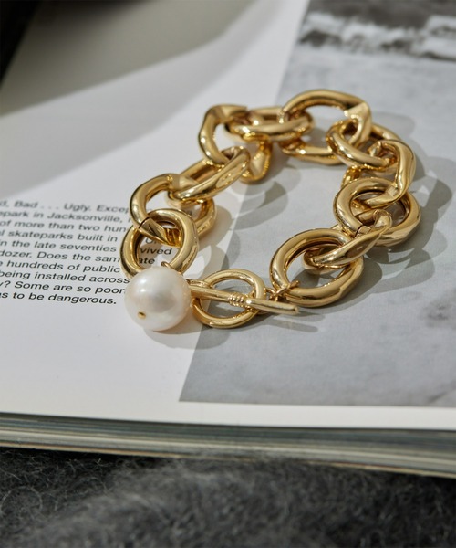 【セール】パール付チェーンブレスレット（ブレスレット）｜GALLARDAGALANTE（ガリャルダガランテ）