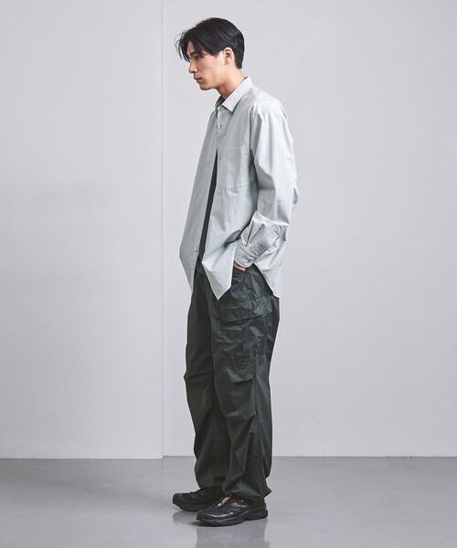 UNITED ARROWS（ユナイテッドアローズ）の「クリスピーナイロン 6ポケット オールギャザー イージーパンツ（カーゴパンツ・メンズ・ネイビー/ダークグリーン・S/M/L）」の7枚目の写真