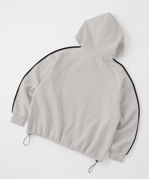 Snap club（スナップクラブ）の「【Snap club】ダメージドロストサイドラインゲームパーカー（パーカー・レディース・グレー/ネイビー/スミクロ/グレイッシュベージュ・M/L）」の6枚目の写真