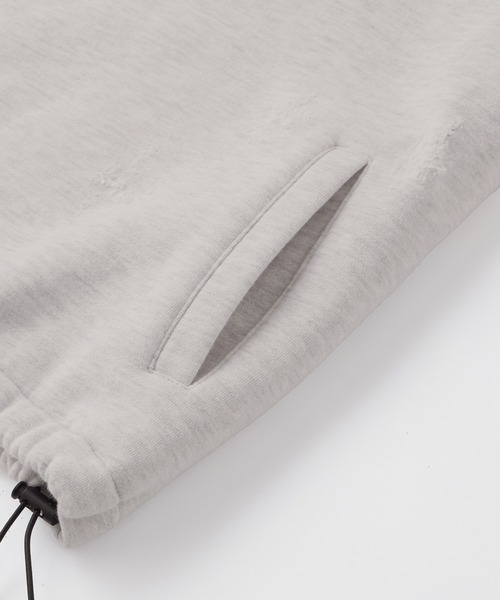 Snap club（スナップクラブ）の「【Snap club】ダメージドロストサイドラインゲームパーカー（パーカー・レディース・グレー/ネイビー/スミクロ/グレイッシュベージュ・M/L）」の12枚目の写真