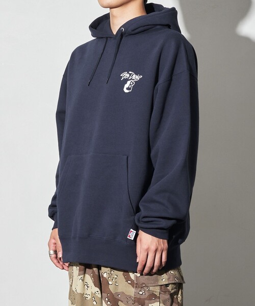 BEN DAVIS（ベンデイビス）の「BEN DAVIS/ベンデイビス 別注 SPRAY LOGO HOODIE(限定展開)（パーカー・メンズ・ブラック/ライトグレー/ネイビー・MEDIUM/LARGE/X-LARGE）」の11枚目の写真