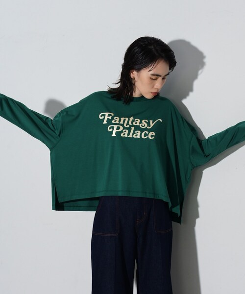 GALLEST（ギャレスト）の「◆ヴィンテージロゴプリントロングTシャツ（Tシャツ/カットソー・レディース・ホワイト/ブラック/グリーン・38）」の4枚目の写真