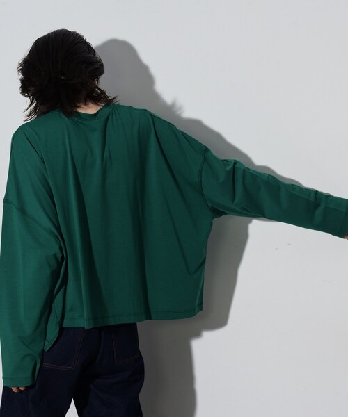 GALLEST（ギャレスト）の「◆ヴィンテージロゴプリントロングTシャツ（Tシャツ/カットソー・レディース・ホワイト/ブラック/グリーン・38）」の5枚目の写真