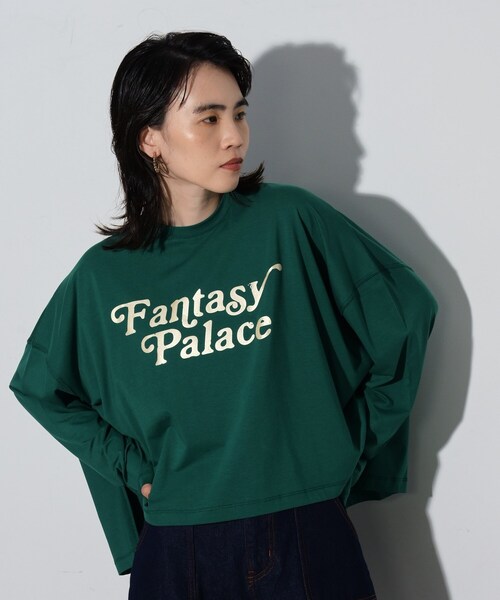 GALLEST（ギャレスト）の「◆ヴィンテージロゴプリントロングTシャツ（Tシャツ/カットソー・レディース・ホワイト/ブラック/グリーン・38）」の6枚目の写真