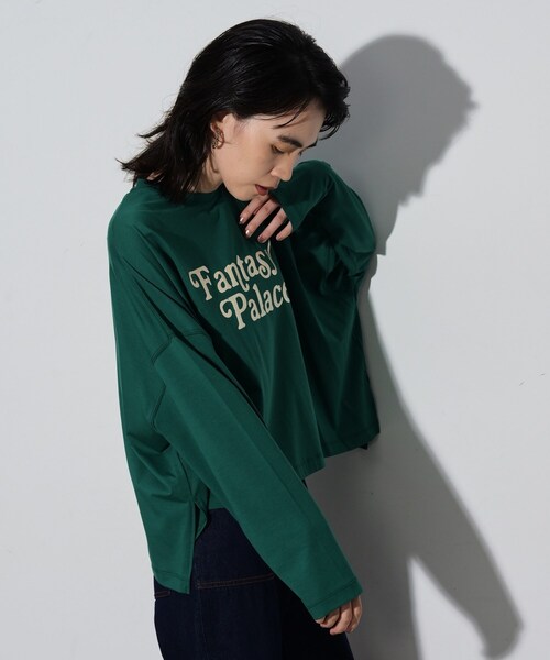 GALLEST（ギャレスト）の「◆ヴィンテージロゴプリントロングTシャツ（Tシャツ/カットソー・レディース・ホワイト/ブラック/グリーン・38）」の7枚目の写真