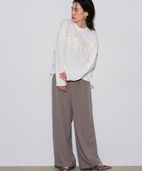 GALLEST（ギャレスト）の「◆ヴィンテージロゴプリントロングTシャツ（Tシャツ/カットソー・レディース・ホワイト/ブラック/グリーン・38）」の11枚目の写真