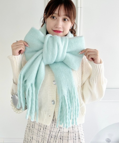 ふわふわボリューム太フリンジマフラー（マフラー）｜Loueme（ルエム