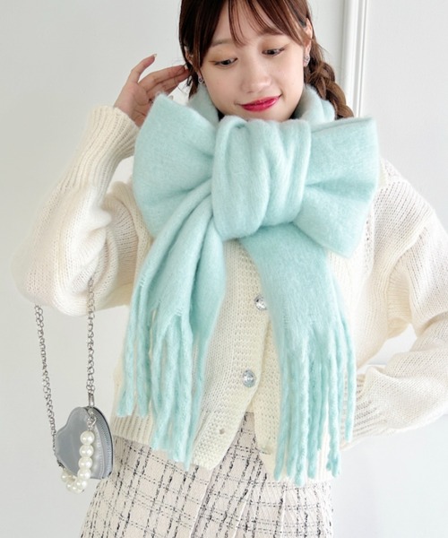 セール】ふわふわボリューム太フリンジマフラー（マフラー）｜Loueme