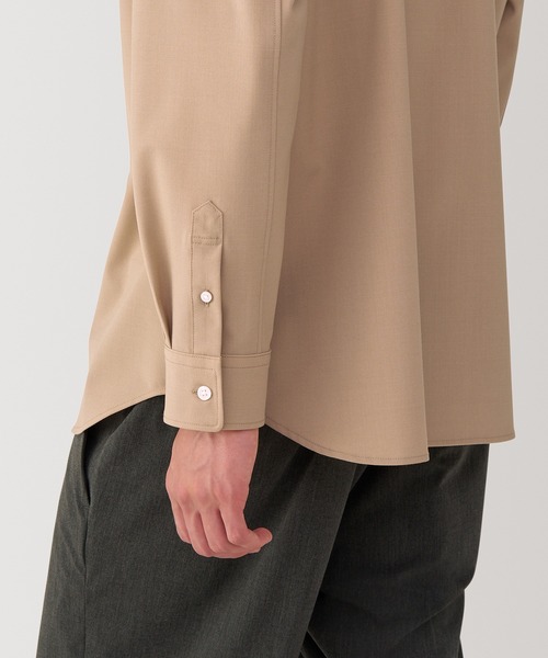 【新品タグ付】MUJI Labo 紳士 ウール混レギュラーカラーシャツ セール】〔MUJI Labo〕紳士 ウール混レギュラーカラーシャツ