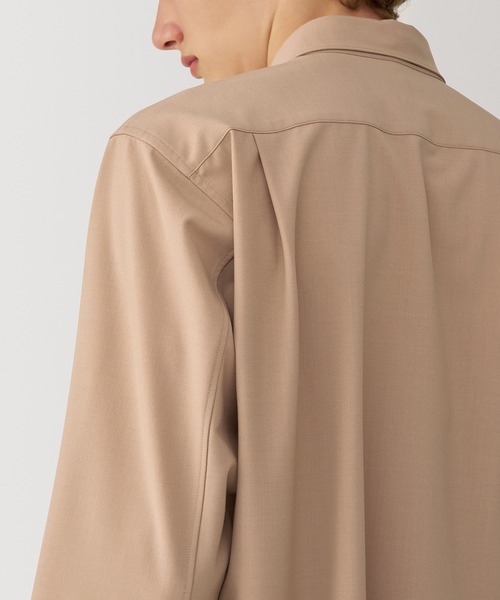 M ベージュ ウール混レギュラーカラーシャツ MUJI Labo 無印 m82097758760_1.jpg?1741608705