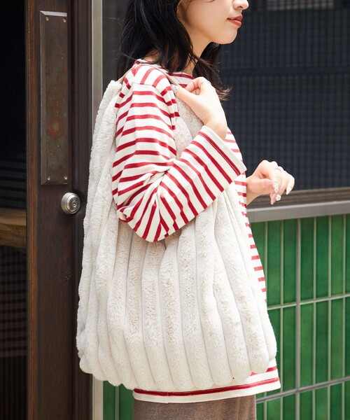 FREAK'S STORE(フリークスストア)の「限定展開 ファー ハンドバッグ(ハンドバッグ・レディース・ダークブラウン/ブラック/グレー/ナチュラル・ONE SIZE)」の14枚目の写真