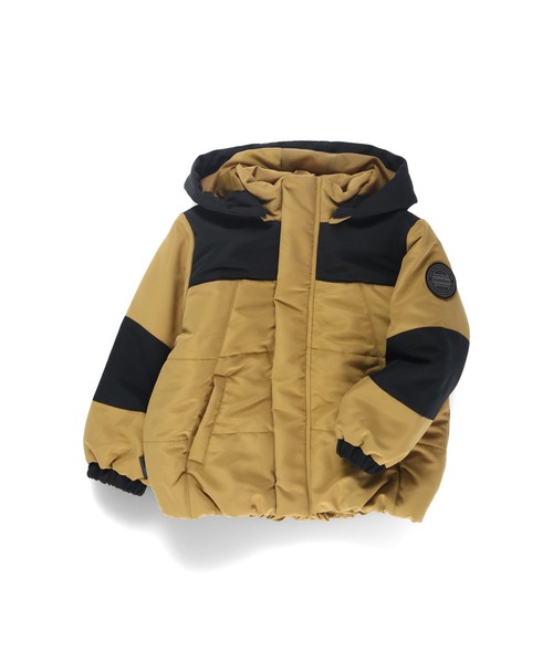 BRANSHES（ブランシェス）の「【あったか/撥水】THERMOLITE／ECOMODE中綿ブルゾン（ブルゾン・キッズ・キャメル/ブラック・130cm/140cm/150cm/100cm/110cm/90cm/120cm）」の3枚目の写真
