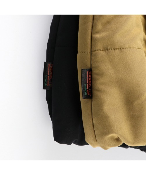 BRANSHES（ブランシェス）の「【あったか/撥水】THERMOLITE／ECOMODE中綿ブルゾン（ブルゾン・キッズ・キャメル/ブラック・130cm/140cm/150cm/100cm/110cm/90cm/120cm）」の10枚目の写真