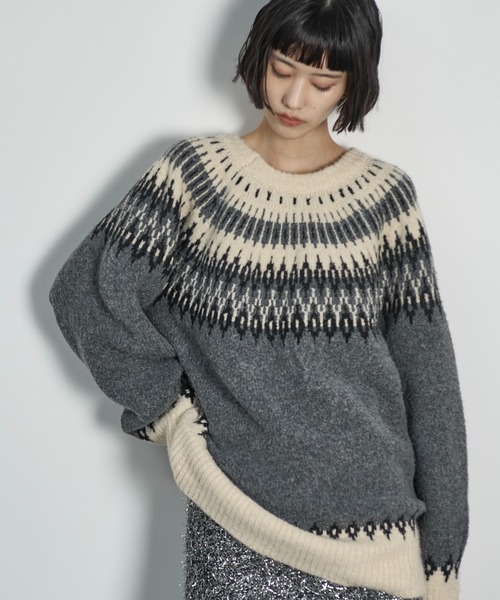 machatt マチャット ノルディックニットプルオーバー machatt マチャット ノルディックニットプルオーバー