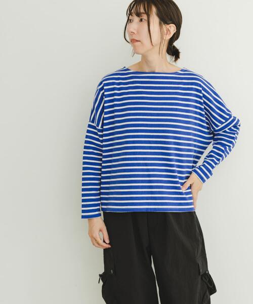 ITEMS URBANRESEARCH（アイテムズ アーバンリサーチ）の「バスクボーダーロングスリーブTシャツ（Tシャツ/カットソー・レディース・グレー系その他/ブルー系その他/ホワイト系その他/ブラウン系その他・FREE）」の8枚目の写真