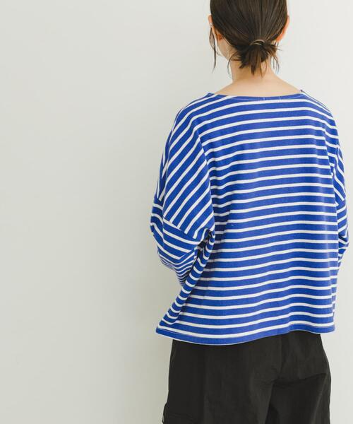 ITEMS URBANRESEARCH（アイテムズ アーバンリサーチ）の「バスクボーダーロングスリーブTシャツ（Tシャツ/カットソー・レディース・グレー系その他/ブルー系その他/ホワイト系その他/ブラウン系その他・FREE）」の9枚目の写真