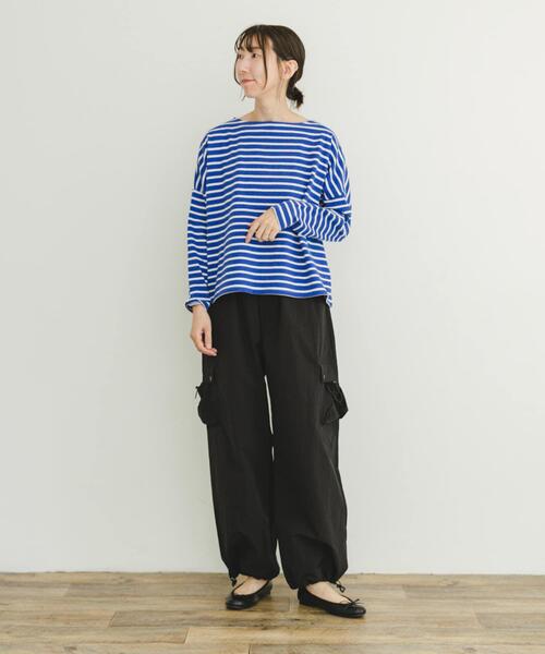 ITEMS URBANRESEARCH（アイテムズ アーバンリサーチ）の「バスクボーダーロングスリーブTシャツ（Tシャツ/カットソー・レディース・グレー系その他/ブルー系その他/ホワイト系その他/ブラウン系その他・FREE）」の10枚目の写真