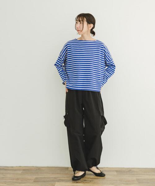 ITEMS URBANRESEARCH（アイテムズ アーバンリサーチ）の「バスクボーダーロングスリーブTシャツ（Tシャツ/カットソー・レディース・グレー系その他/ブルー系その他/ホワイト系その他/ブラウン系その他・FREE）」の11枚目の写真