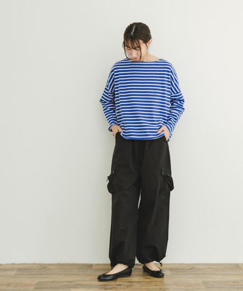 ITEMS URBANRESEARCH（アイテムズ アーバンリサーチ）の「バスクボーダーロングスリーブTシャツ（Tシャツ/カットソー・レディース・グレー系その他/ブルー系その他/ホワイト系その他/ブラウン系その他・FREE）」の13枚目の写真