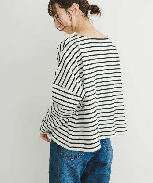 ITEMS URBANRESEARCH（アイテムズ アーバンリサーチ）の「バスクボーダーロングスリーブTシャツ（Tシャツ/カットソー・レディース・グレー系その他/ブルー系その他/ホワイト系その他/ブラウン系その他・FREE）」の17枚目の写真