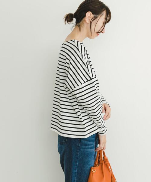 ITEMS URBANRESEARCH（アイテムズ アーバンリサーチ）の「バスクボーダーロングスリーブTシャツ（Tシャツ/カットソー・レディース・グレー系その他/ブルー系その他/ホワイト系その他/ブラウン系その他・FREE）」の18枚目の写真