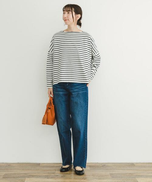 ITEMS URBANRESEARCH（アイテムズ アーバンリサーチ）の「バスクボーダーロングスリーブTシャツ（Tシャツ/カットソー・レディース・グレー系その他/ブルー系その他/ホワイト系その他/ブラウン系その他・FREE）」の19枚目の写真