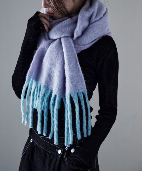 etoll.（エトル）の「メランジボリュームマフラー（マフラー・レディース・ピンク/パープル/ミント・FREE）」の2枚目の写真