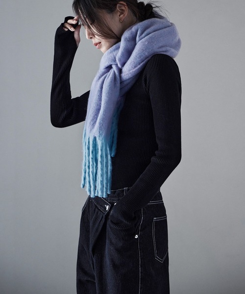 etoll.（エトル）の「メランジボリュームマフラー（マフラー・レディース・ピンク/パープル/ミント・FREE）」の15枚目の写真