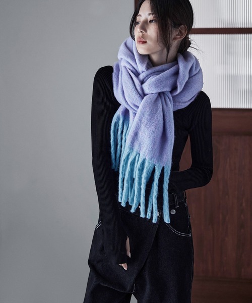 etoll.（エトル）の「メランジボリュームマフラー（マフラー・レディース・ピンク/パープル/ミント・FREE）」の18枚目の写真