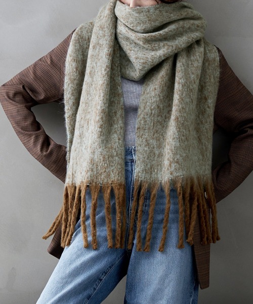 etoll.（エトル）の「メランジボリュームマフラー（マフラー・レディース・ピンク/パープル/ミント・FREE）」の4枚目の写真