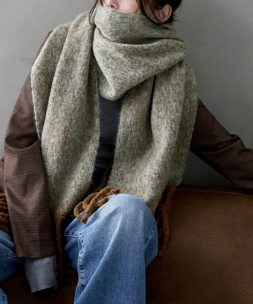 etoll.（エトル）の「メランジボリュームマフラー（マフラー・レディース・ピンク/パープル/ミント・FREE）」の8枚目の写真