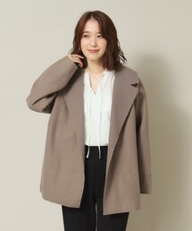 ◆裏リブミディ丈着流しコート