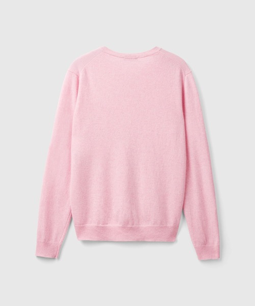 BENETTON (UNITED COLORS OF BENETTON)（ベネトンユナイテッドカラーズオブベネトン）の「ヴァージンウール100％ラウンドネックニットカーディガン（カーディガン/ボレロ・レディース・ターコイズブルー/ダークグリーン/ブルー/ダークブルー/パープル/フューシャピンク・LARGE/MEDIUM/SMALL/X-SMALL）」の22枚目の写真