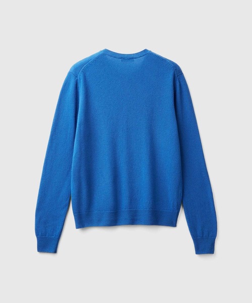 BENETTON (UNITED COLORS OF BENETTON)（ベネトンユナイテッドカラーズオブベネトン）の「ヴァージンウール100％ラウンドネックニットカーディガン（カーディガン/ボレロ・レディース・ターコイズブルー/ダークグリーン/ブルー/ダークブルー/パープル/フューシャピンク・LARGE/MEDIUM/SMALL/X-SMALL）」の16枚目の写真